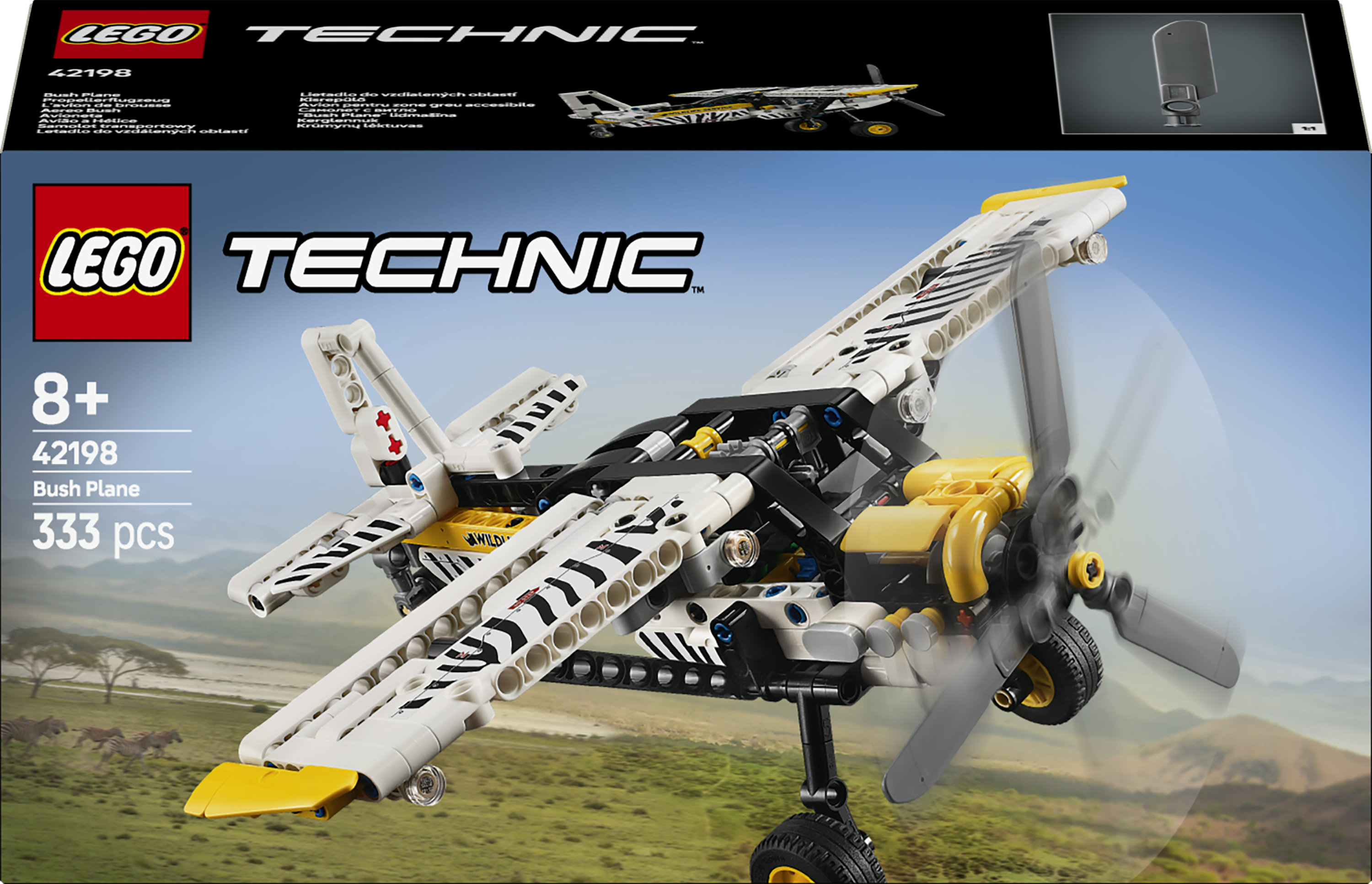 LEGO Technic 42198 Aereo Bush, Aeroplano Giocattolo da Costruire, Giochi per Bambini 8+, Modellino di Veicolo con Funzioni