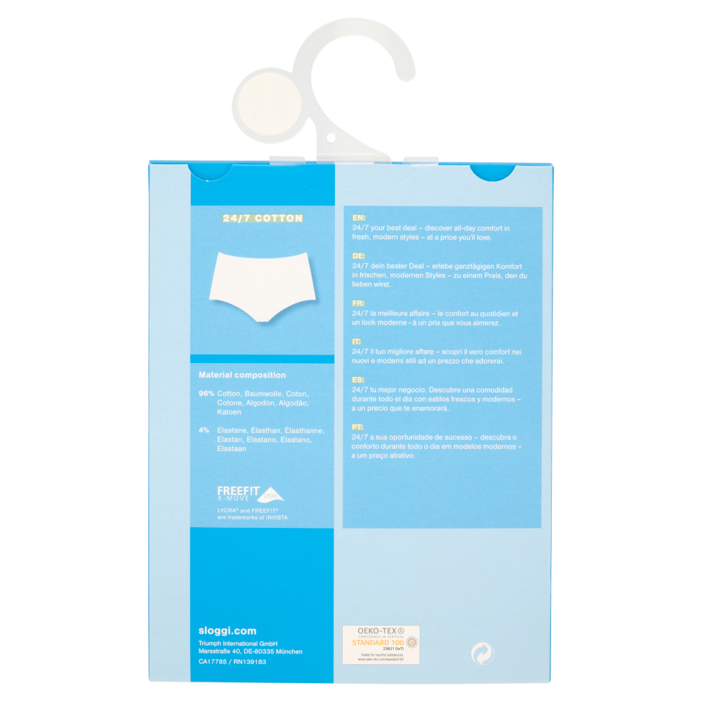 sloggi 24/7 Cotton Midi tg. 4 White 1 pz