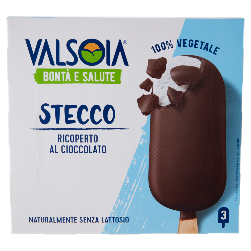 Valsoia Bontà e Salute Stecco Ricoperto al Cioccolato 3 x 84 g