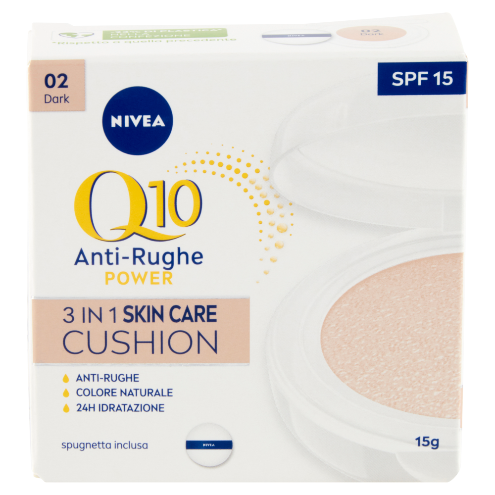 Nivea Q10 Power Anti-Rughe 3in1 Skin Care Cushion 02 Dark 15 g