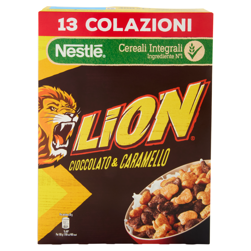 LION Cereali Integrali con Cioccolato e Caramello 400g