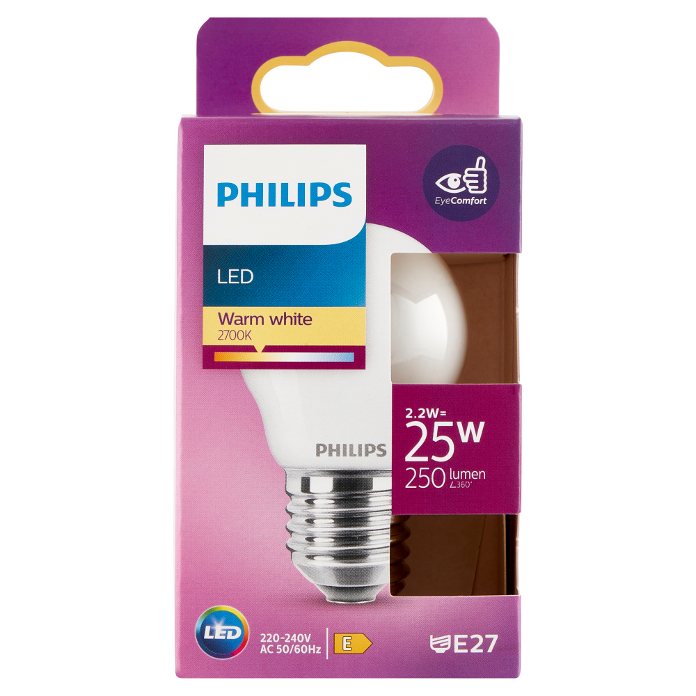 Philips Led sfera vetro 25W E27 2700K