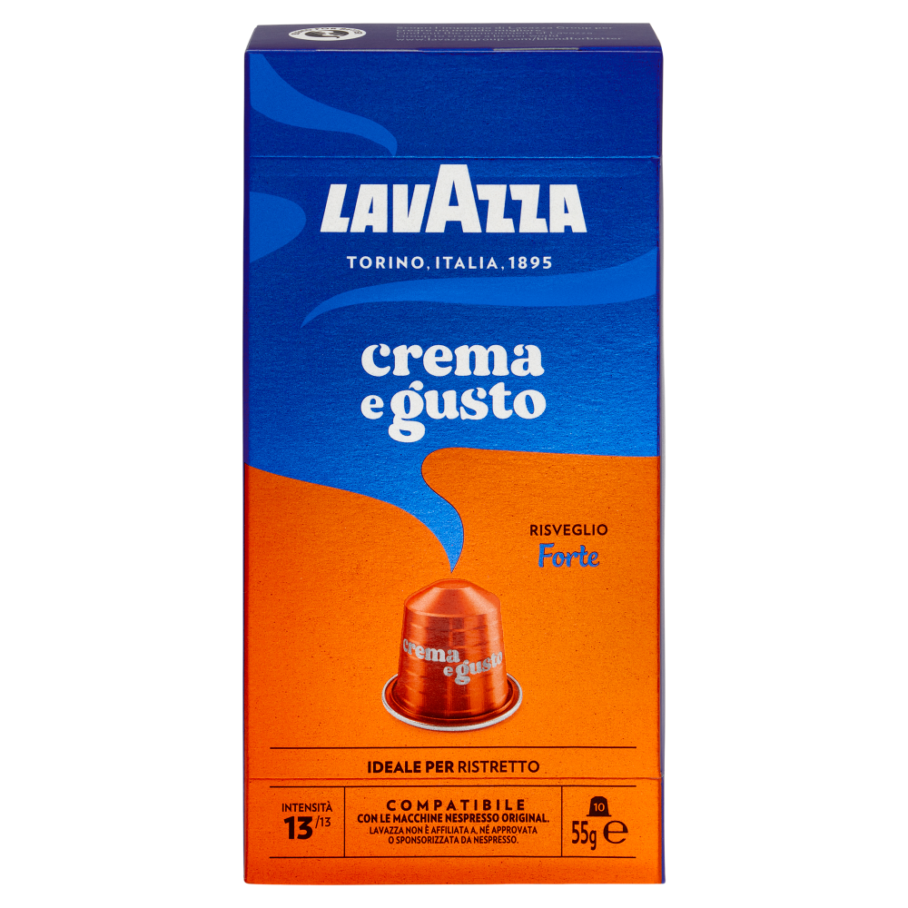 Lavazza crema e gusto Forte Compatibile con Nespresso Original 10 Capsule 55 g