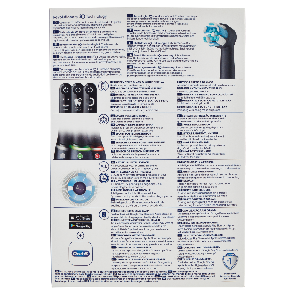 Oral-B iO Series 6s Spazzolino Elettrico Denti Ricaricabile Black Lava