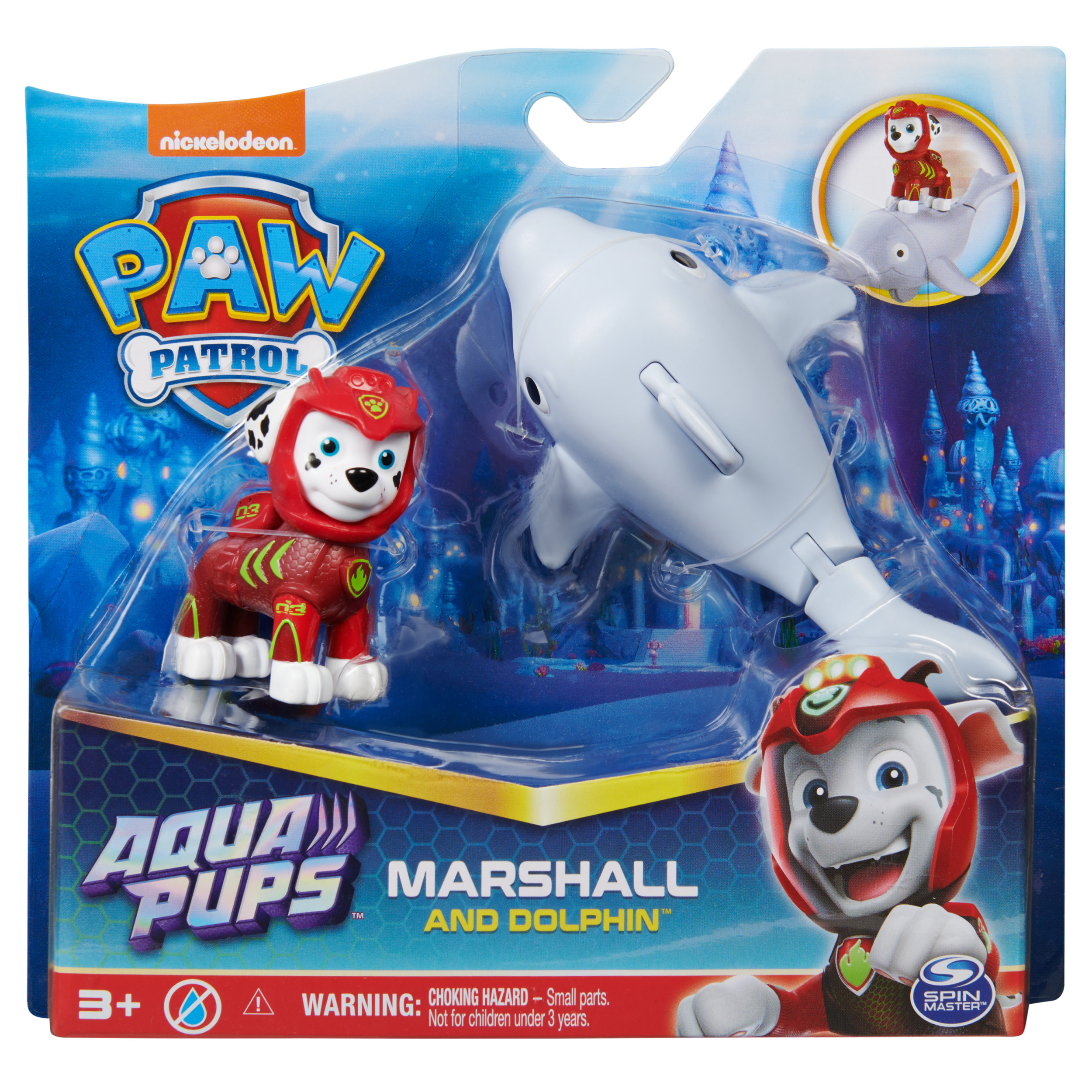 PAW Patrol Fantasievolles Spiel: Mit viel Fantasie k&ouml;nnen Kinder sich selbst spannende Aqua Pups-Abenteuer mit Chase, Marshall, Rubble, Skye, Rocky und Coral (Spielzeugfiguren jeweils separat erh&auml;ltlich) ausdenken
