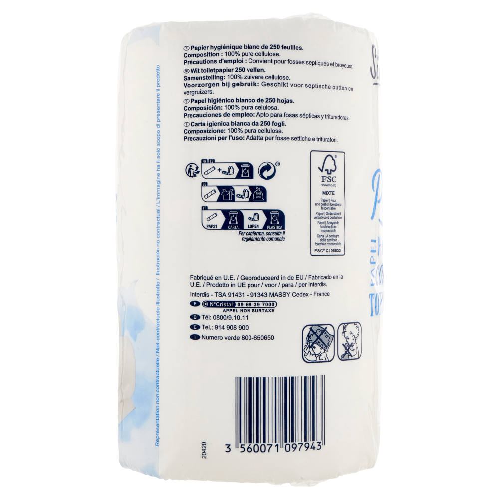 Simpl Choice Papier toilette Compact Carta Igienica 2 Veli 4 pz