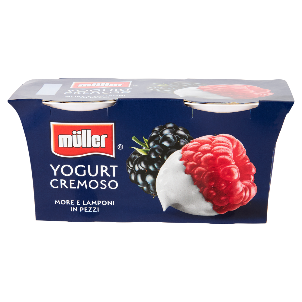 müller Yogurt Cremoso More e Lamponi in Pezzi 2 x 125 g