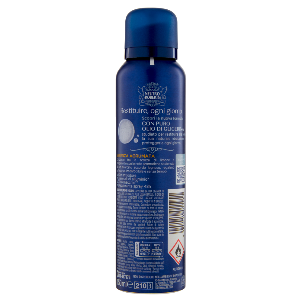 Neutro Roberts Uomo Fresco Essenza Agrumata 150 ml
