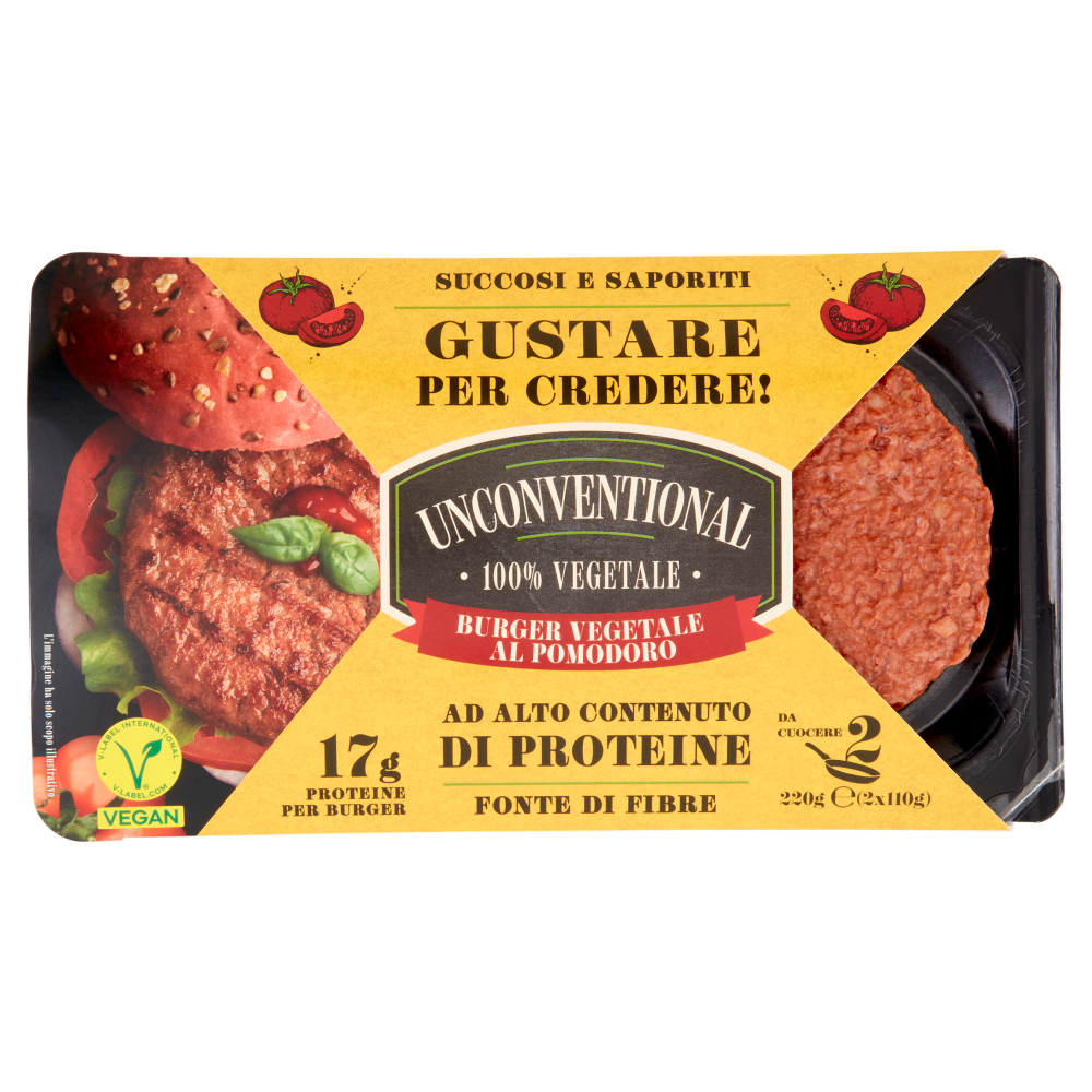 Unconventional Burger Vegetale al Pomodoro 2 x 110 g