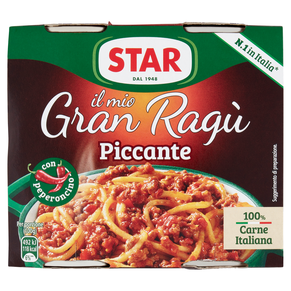 Star il mio Gran Ragù Piccante con Peperoncino 2 x 180 g