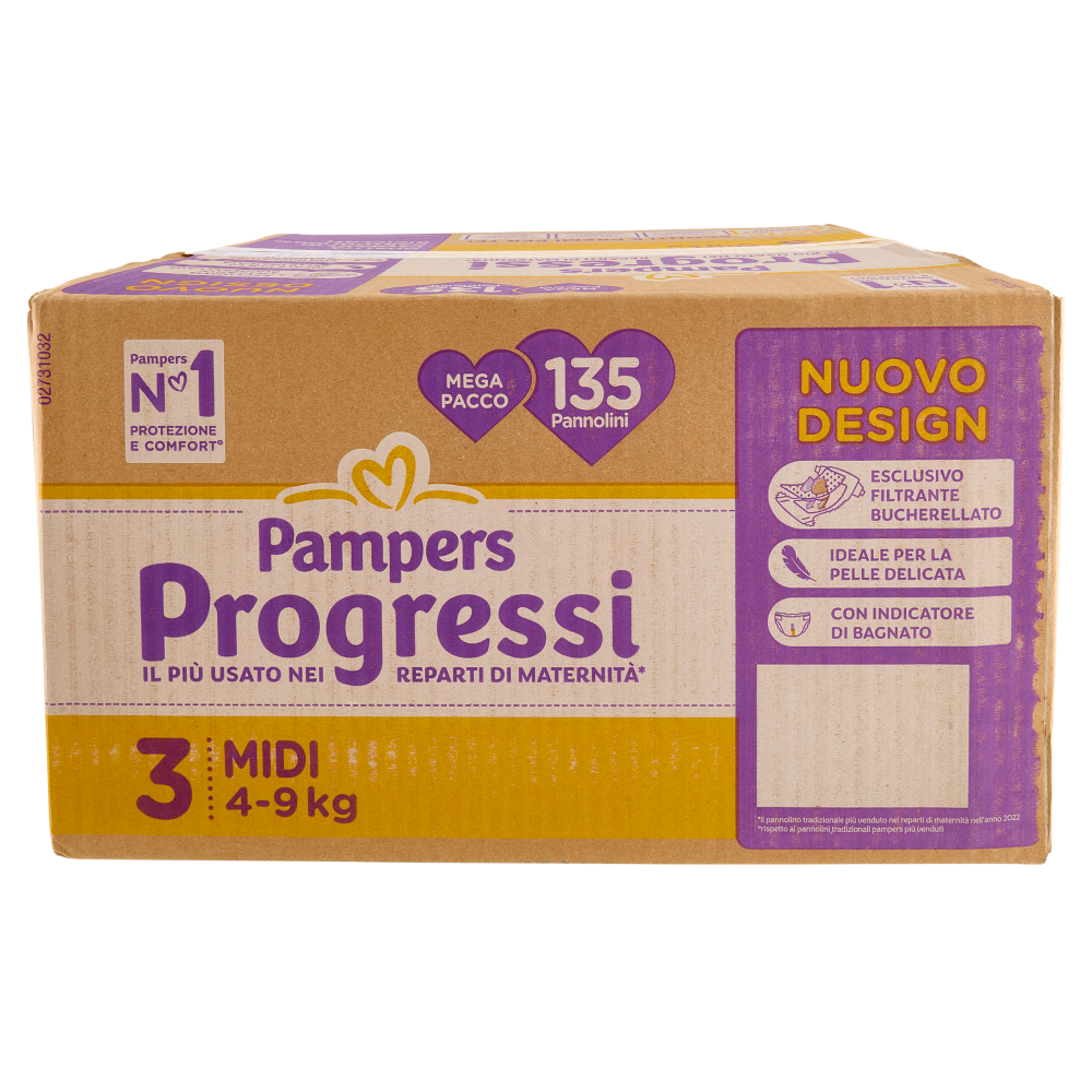 Pampers Progressi Midi 135 pz
