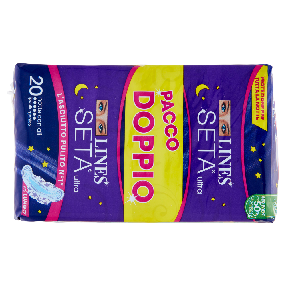 Lines Seta ultra notte con ali 20 pz