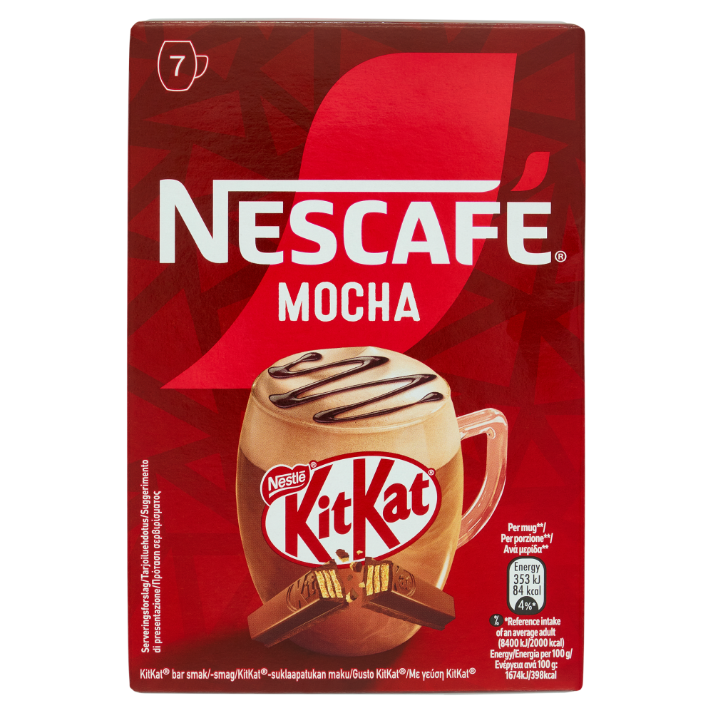 NESCAFÉ KitKat Mocha Caffè Solubile con Latte e Cacao 7 Bustine 21g
