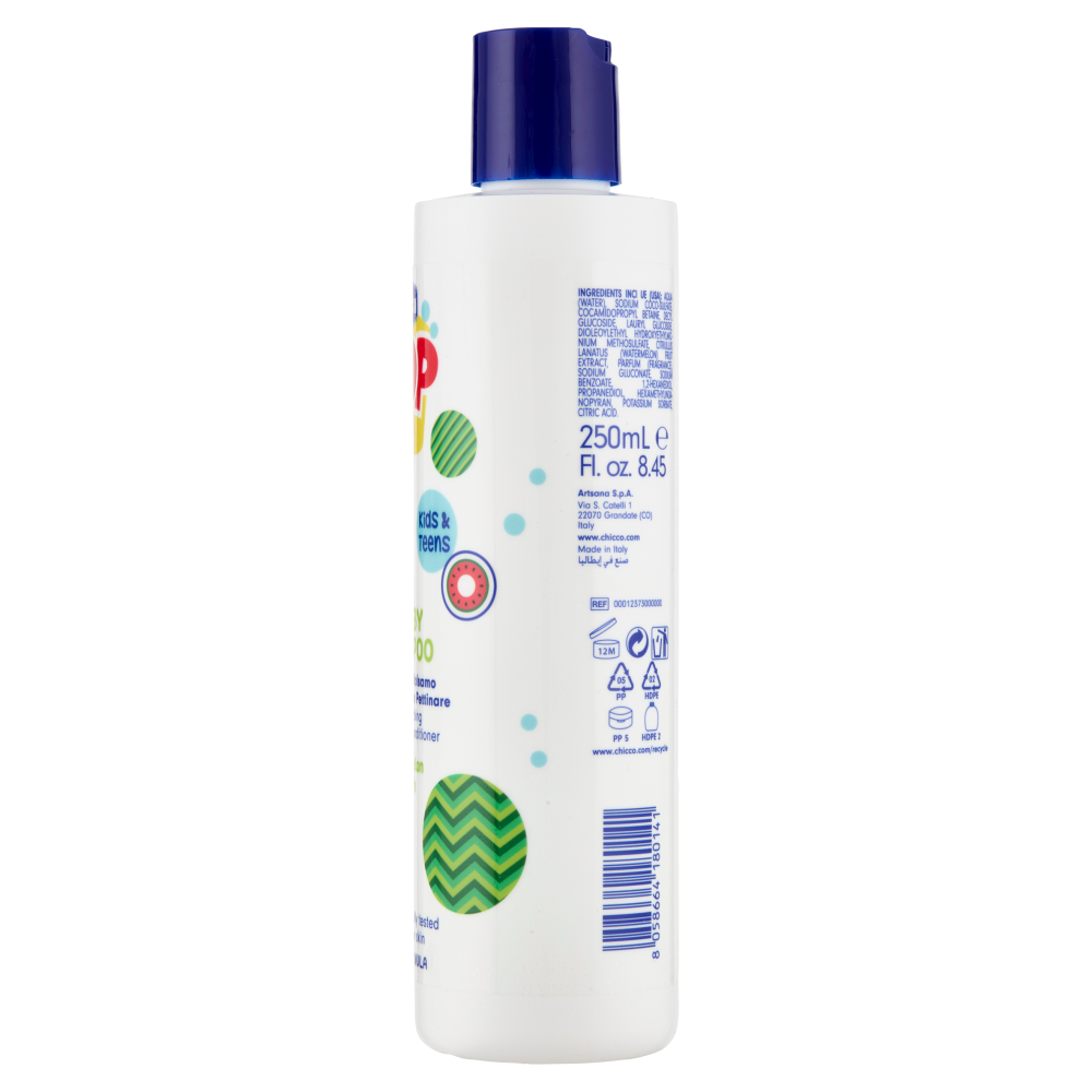 Chicco Pop Comby Shampoo & Balsamo Capelli Facili da Pettinare Watermelon Splash 250 mL