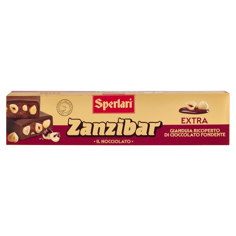 Sperlari Zanzibar il Nocciolato Extra Gianduia Ricoperto di Cioccolato Fondente 250 g