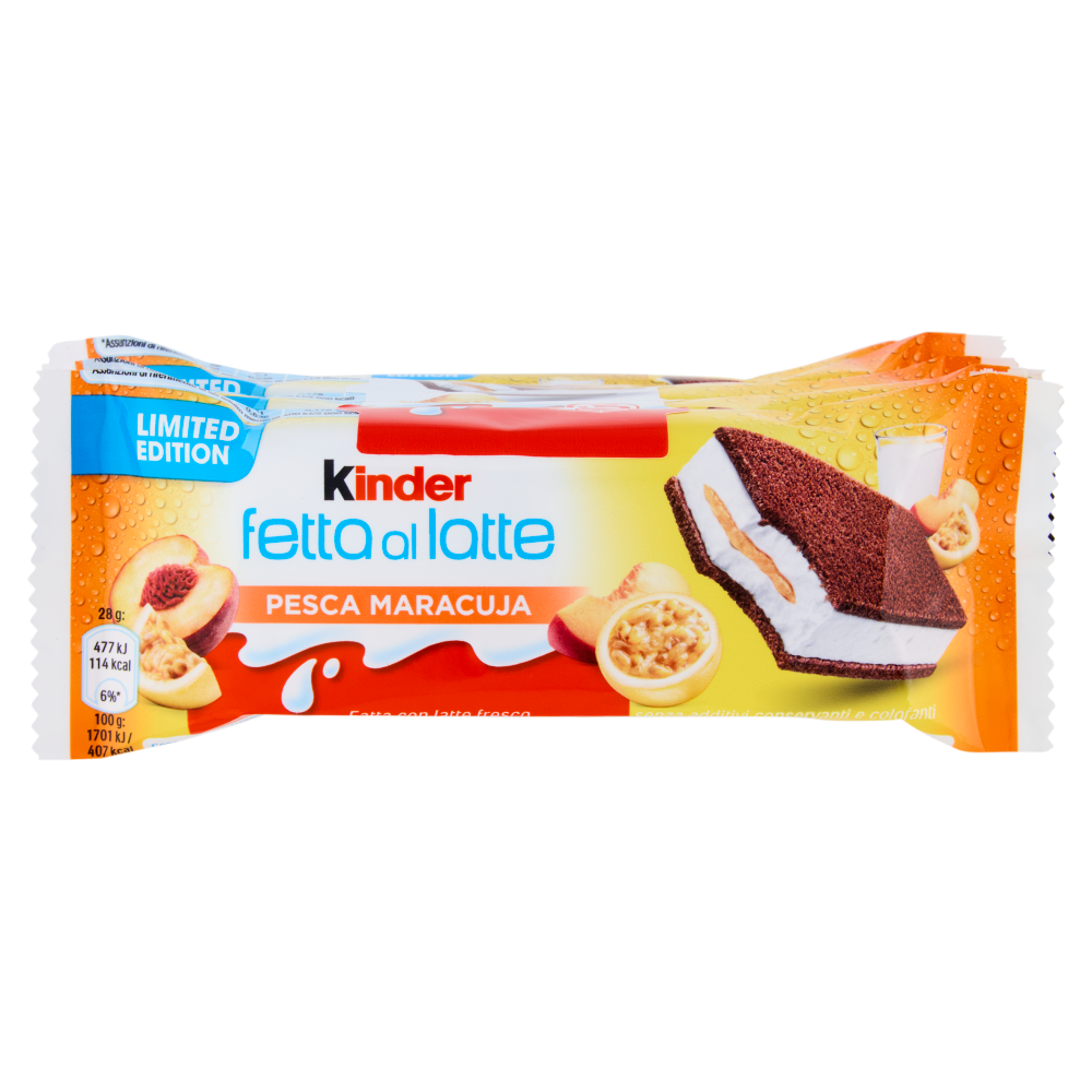 Kinder fetta al latte Pesca Maracuja 5 x 28 g