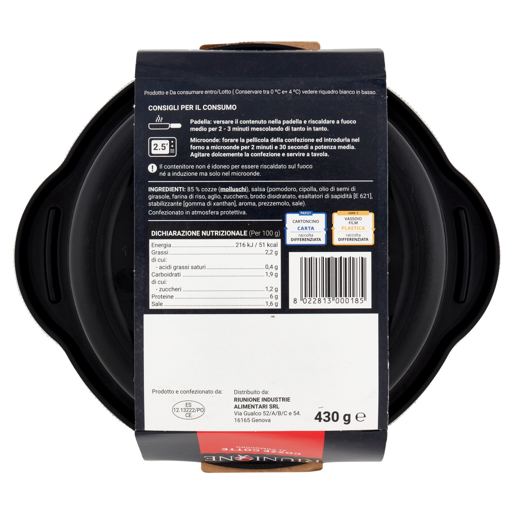 Riunione Cozze Cotte al Pomodoro 430 g