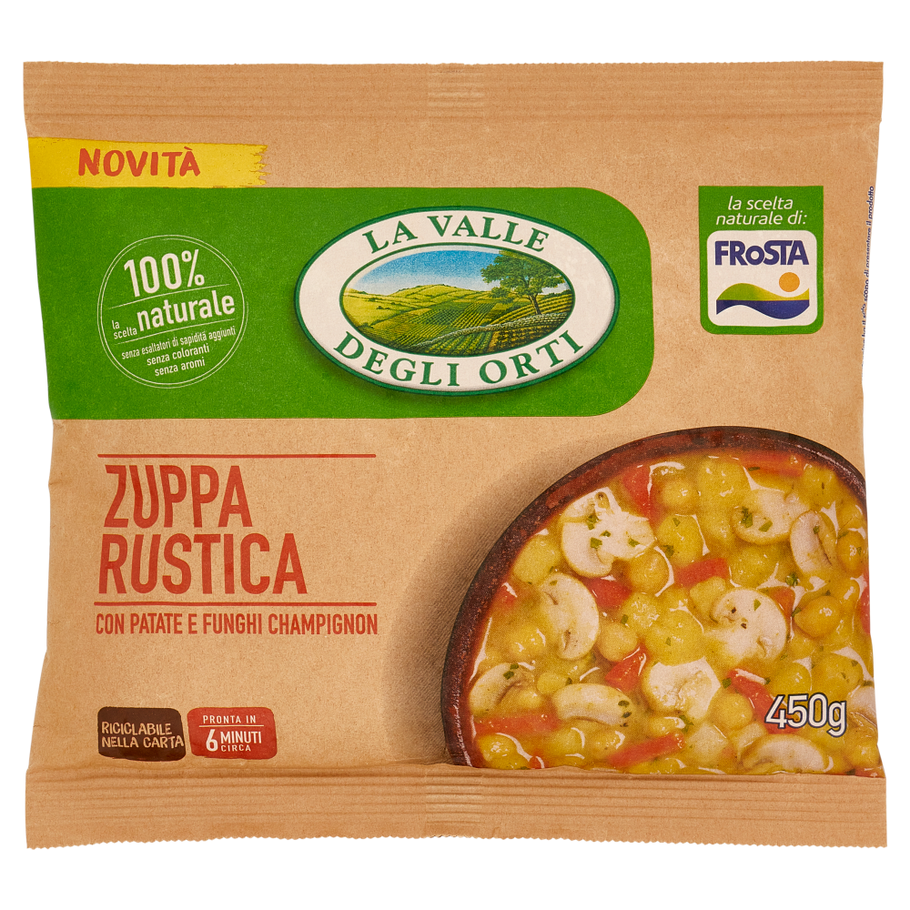La Valle Degli Orti Zuppa Rustica con Patate e Funghi Champignon 450 g