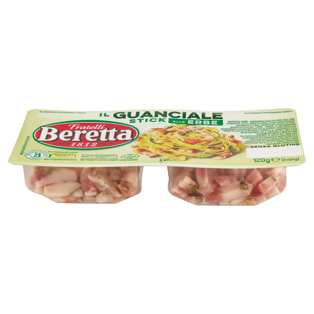 Fratelli Beretta il Guanciale Stick alle Erbe 2 x 60 g