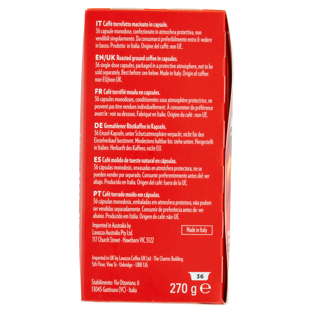 Lavazza A Modo Mio Suerte 36 Capsule 270 g