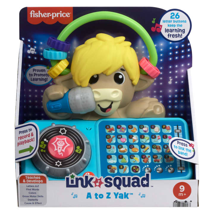 Fisher-Price Link Squad Animal Band Lello Il Torello Abc, Giocattolo Per L'Apprendimento Per Neonati Con Musica E Luci, Versione Italiana