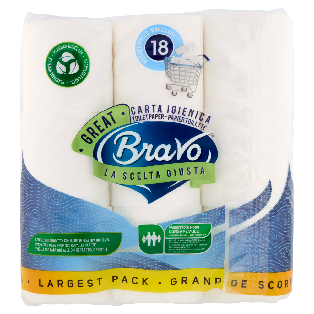 Bravo Great Carta Igienica 18 pz