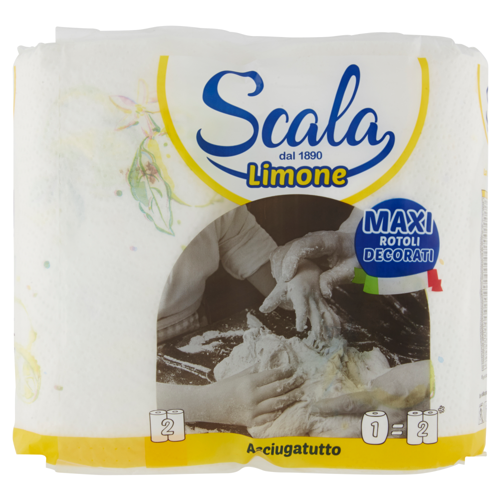 Scala Limone Asciugatutto Maxi Rotoli Decorati 2 pz