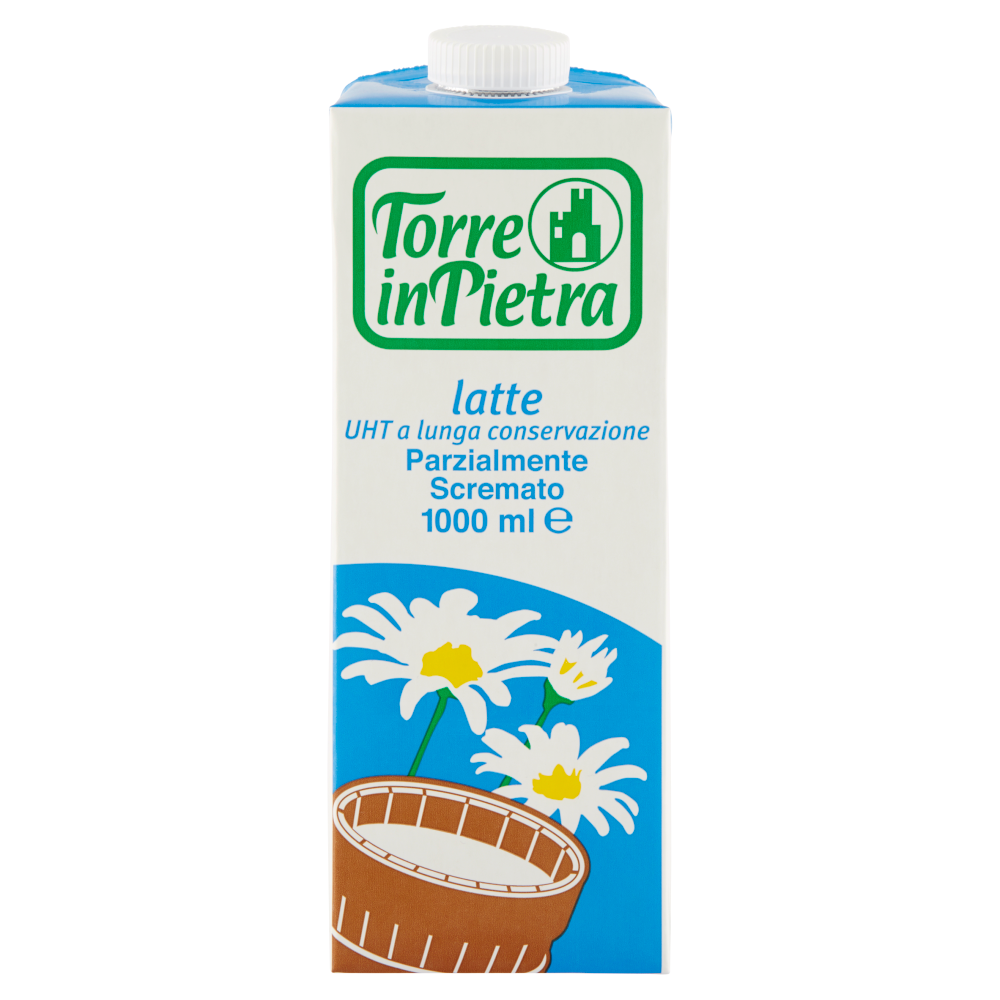Torre in Pietra latte UHT a lunga conservazione Parzialmente Scremato 1000 ml