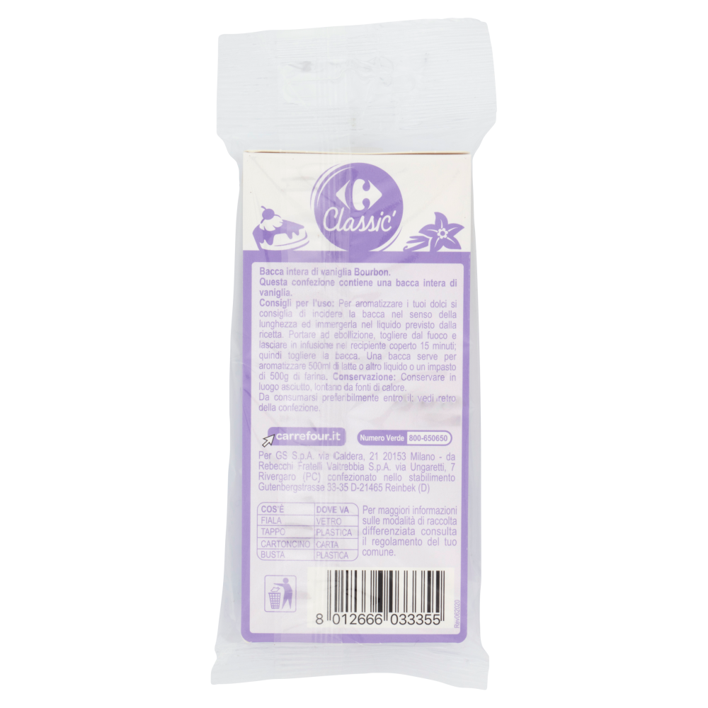 Carrefour Classic Vaniglia in Bacca 1 pz