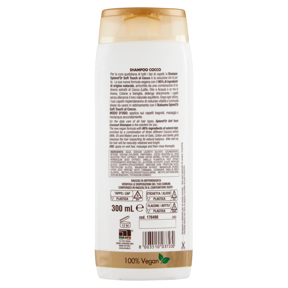 Splend' Or Shampoo Cocco Soft Touch 300 mL