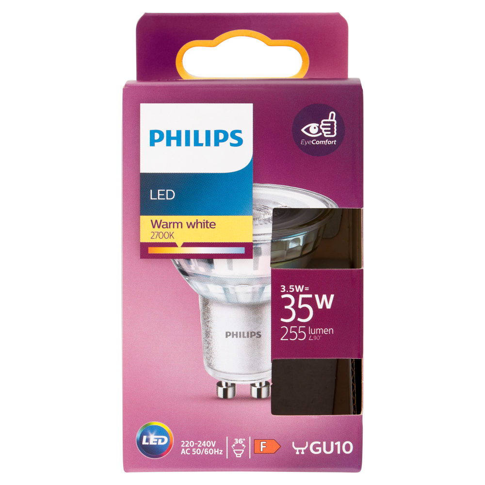 Philips Led faretto in vetro 35W GU10 2700K GU10