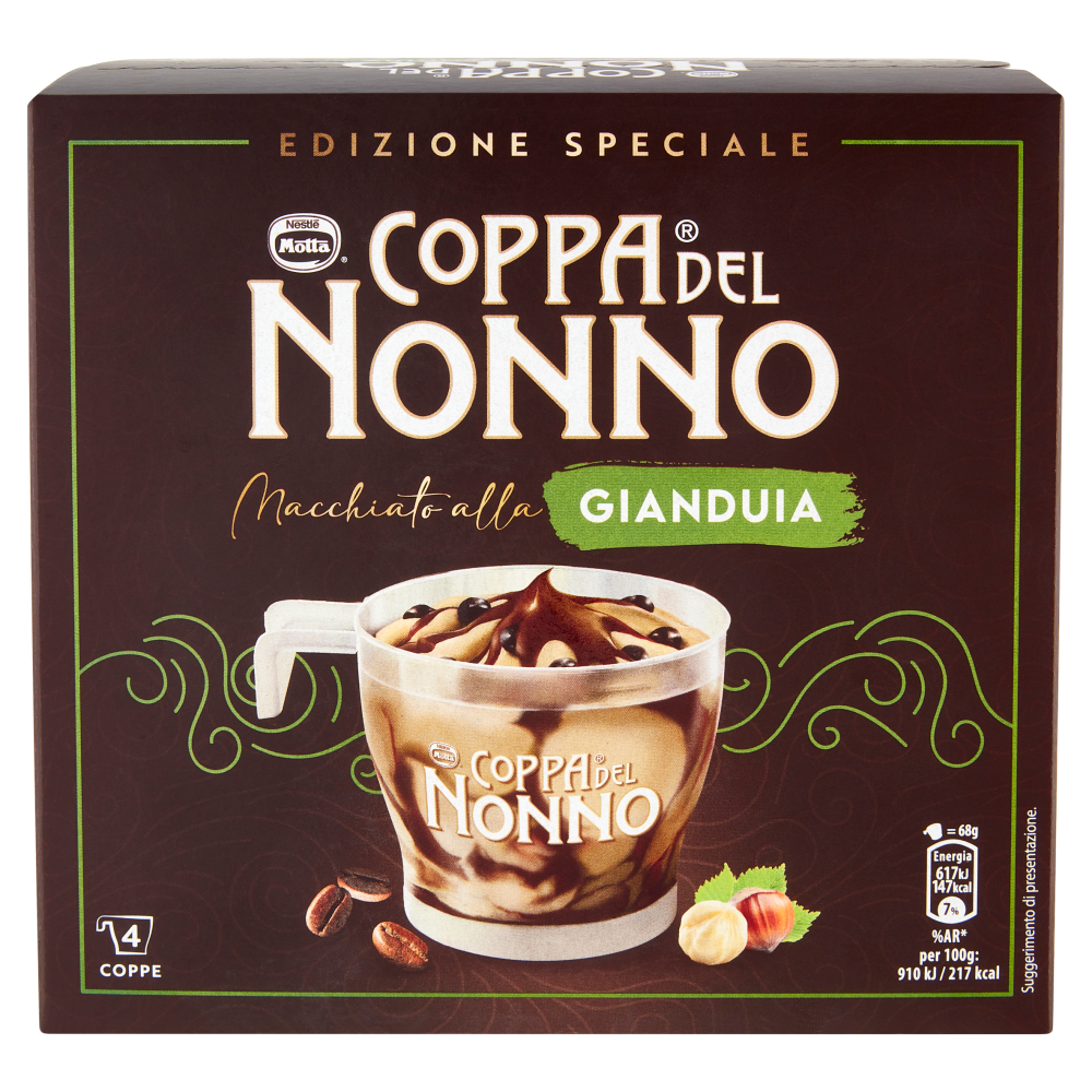 MOTTA Coppa del Nonno Macchiato alla Gianduia 4 x 68 g