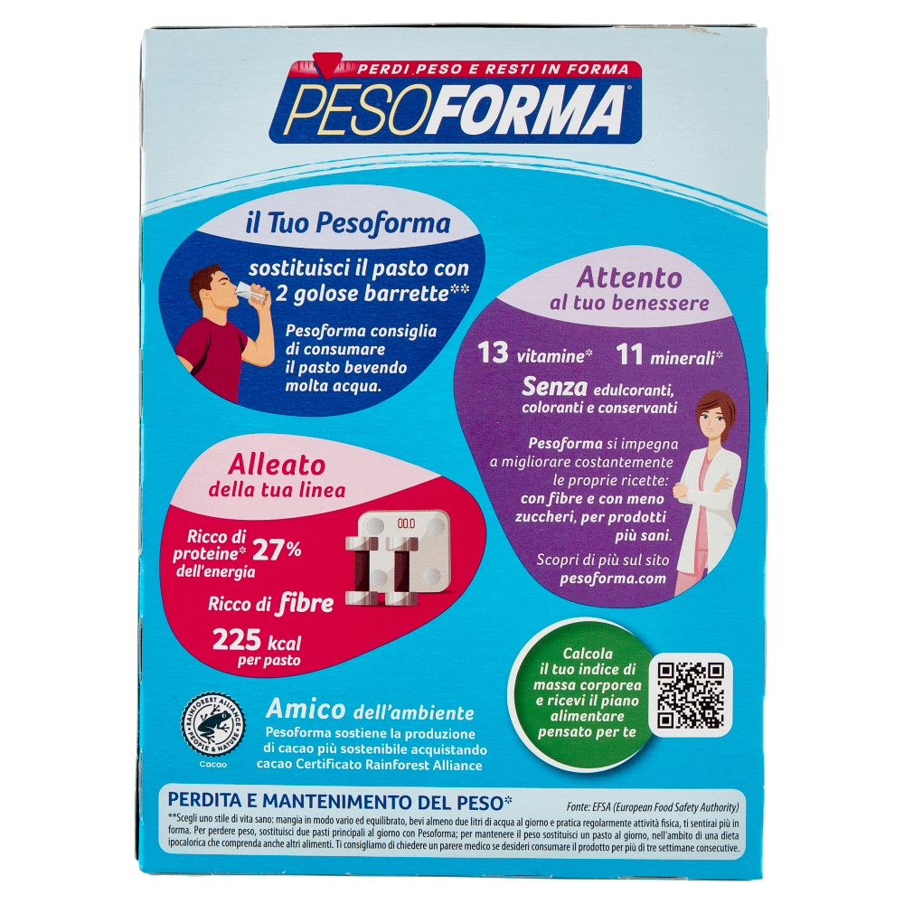 Pesoforma gusto Caramello Salato, pasto sostitutivo ricco di fibre, 225kcal per pasto, 12 x 31 g