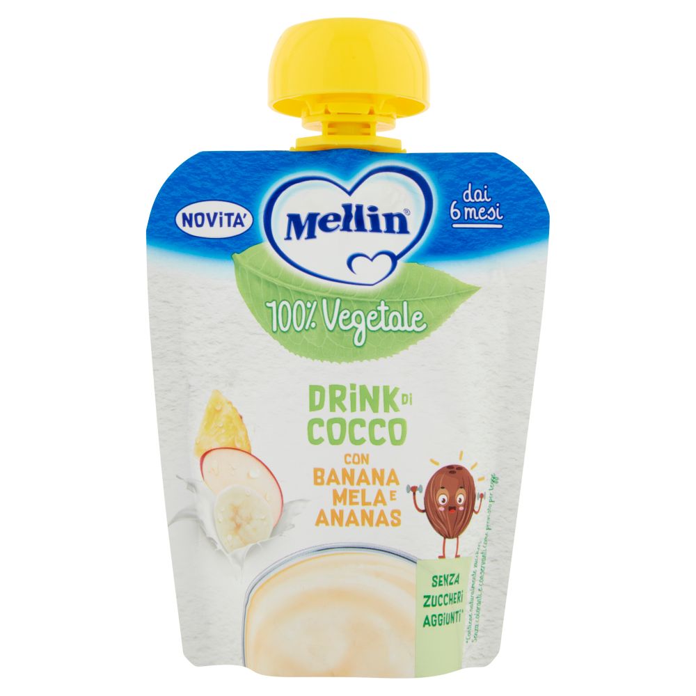 Mellin Drink di Cocco con Banana Mela e Ananas 90 g