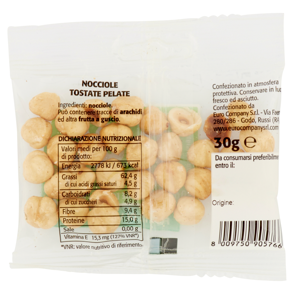 Nocciole Tostate e Pelate 30 g