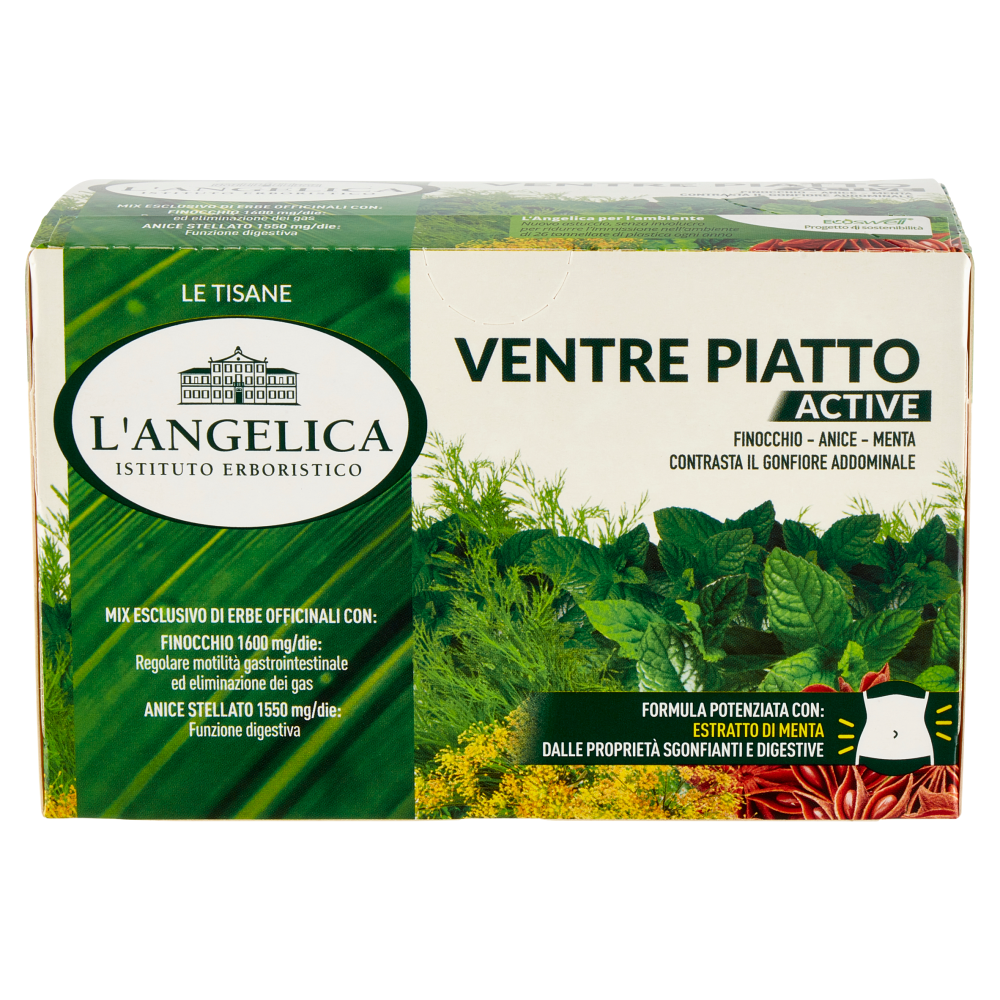 L'Angelica Le Tisane Ventre Piatto Active 18 Filtri 36 g
