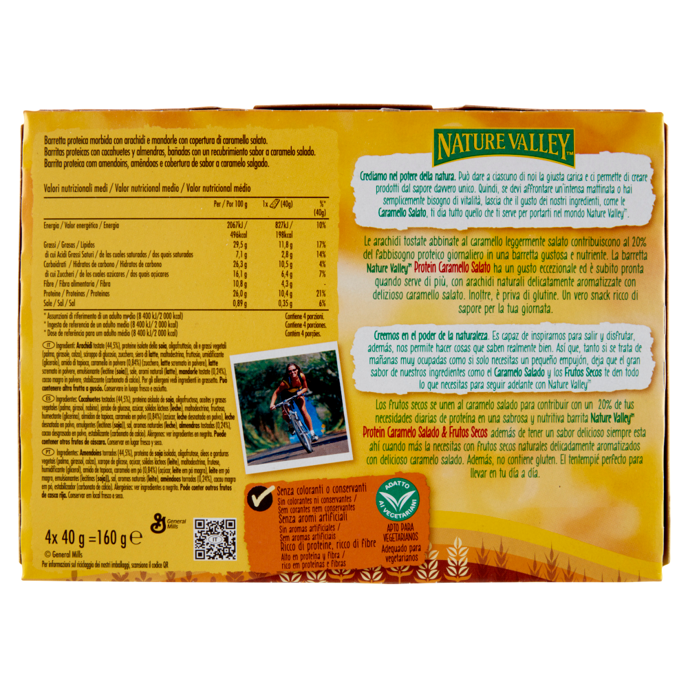 Nature Valley Protein Caramello Salato 4 x 40 g