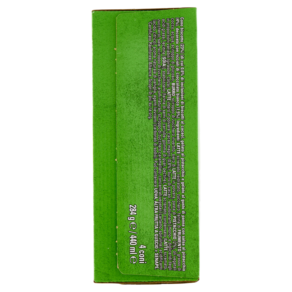 NESTL&Eacute; Maxibon Cono di Croccante Biscotto Pistacchio e Gusto Panna 4 x 71 g