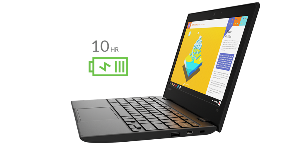 Lenovo 100e Chromebook 2nd Gen AST AMD A4 A4-9120C 29,5 cm (11.6") HD 4 GB DDR4-SDRAM 32 GB eMMC Wi-Fi 5 (802.11ac) ChromeOS Nero