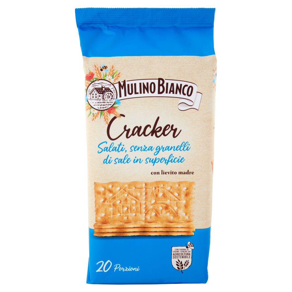 Mulino Bianco Cracker Salati Senza Granelli di Sale in Superficie 500g