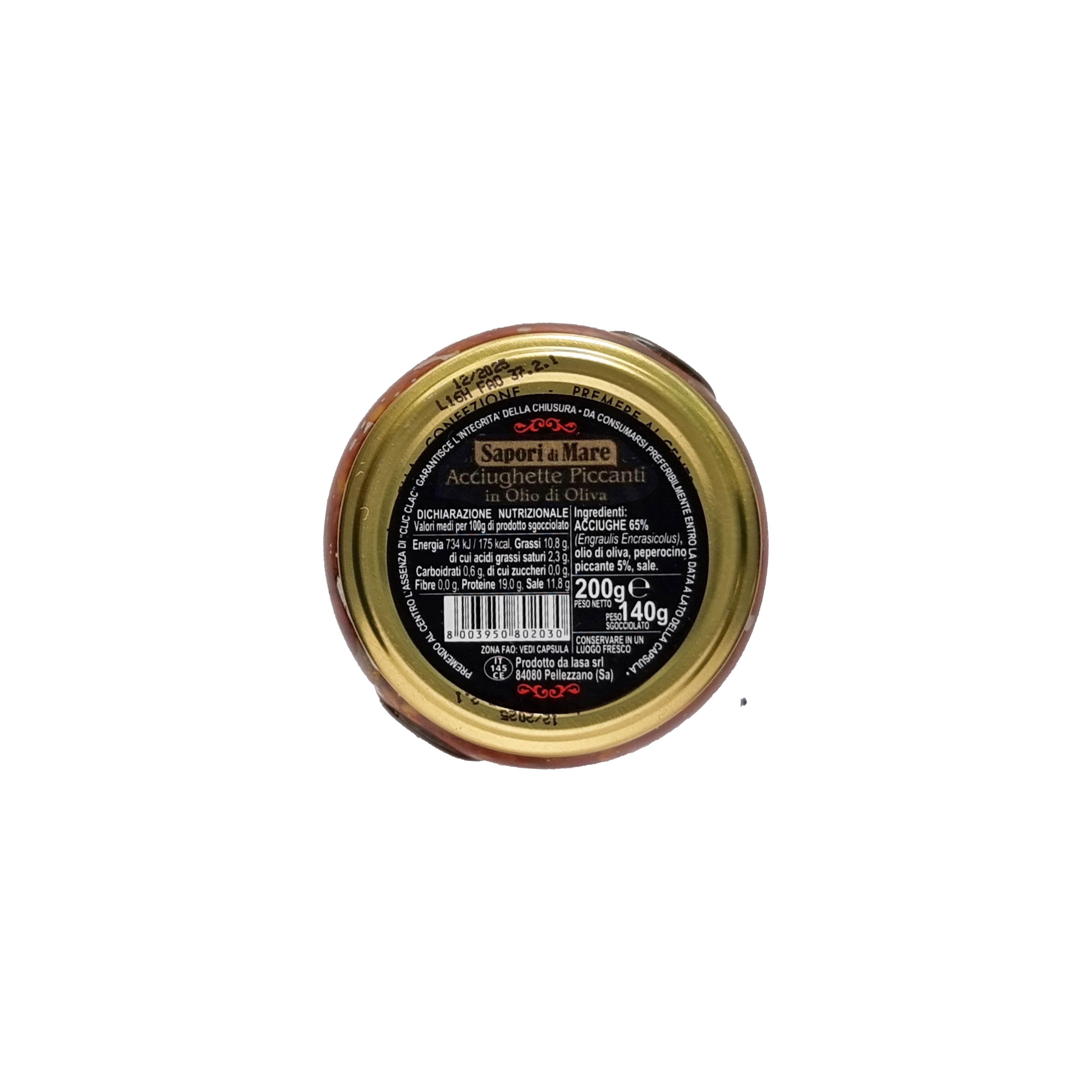 Acciughette piccanti in olio di oliva gr.540