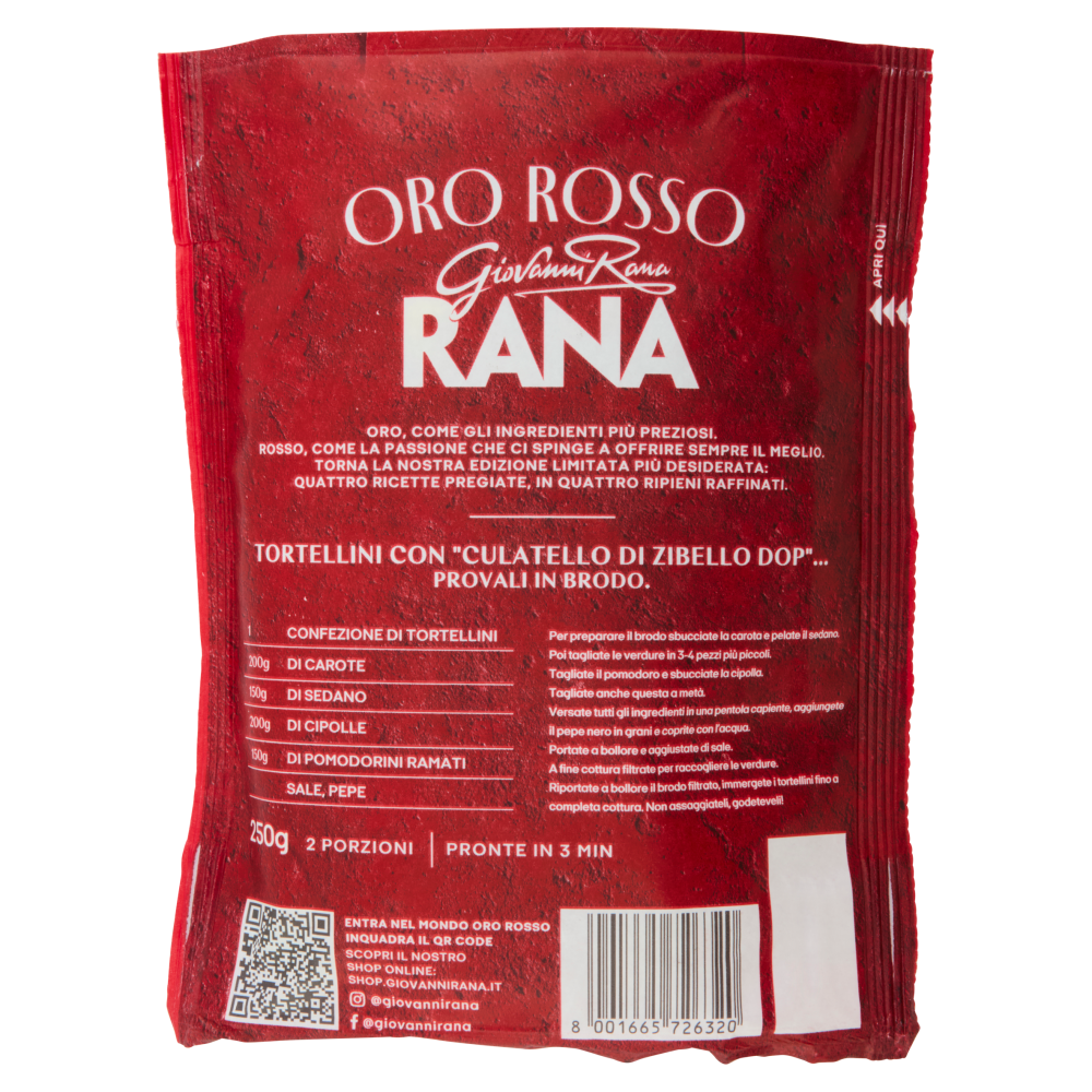 Giovanni Rana Oro Rosso Tortellini con "Culatello di Zibello DOP" 250 g