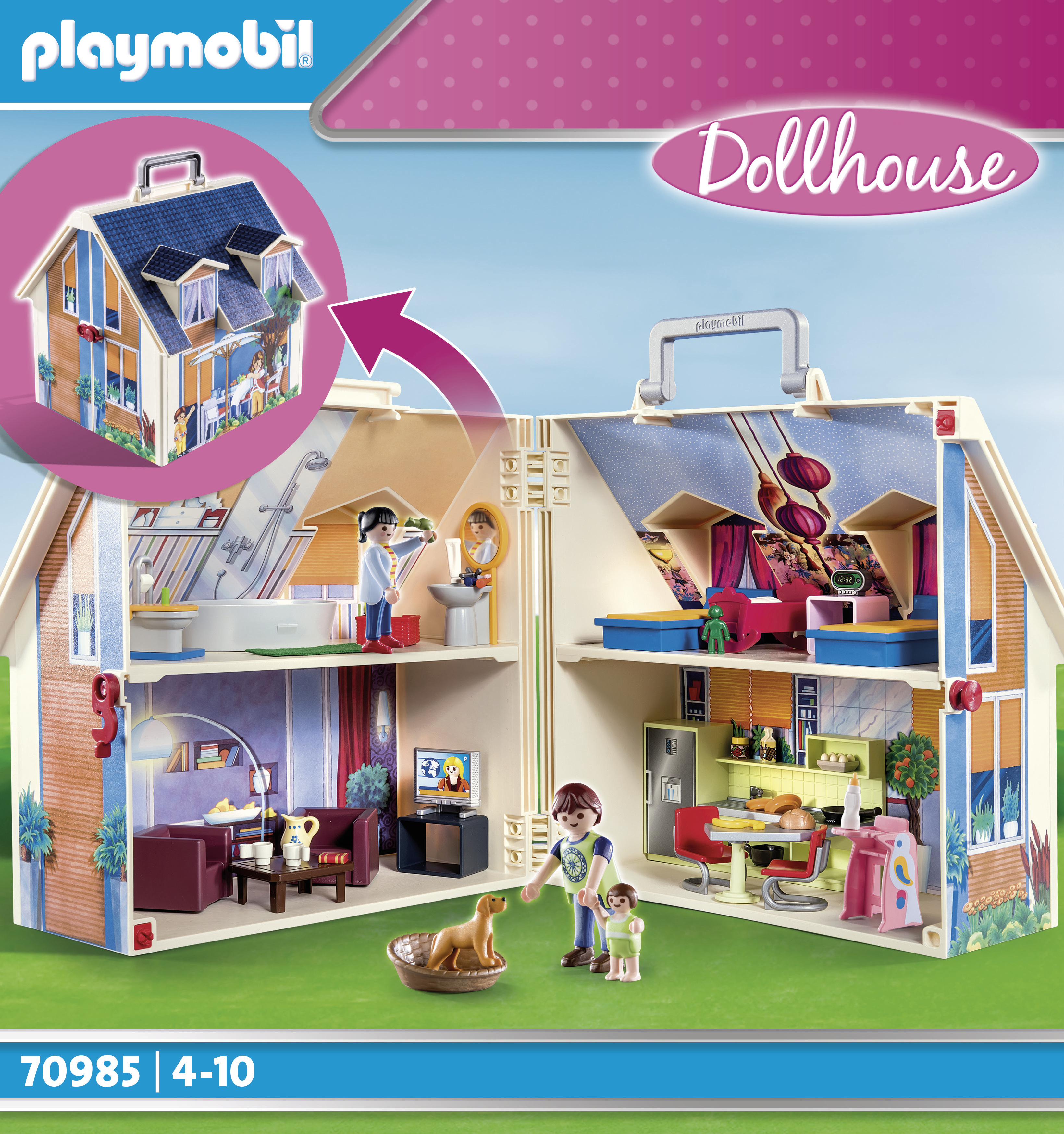 Playmobil Dollhouse Casa delle Bambole Portatile