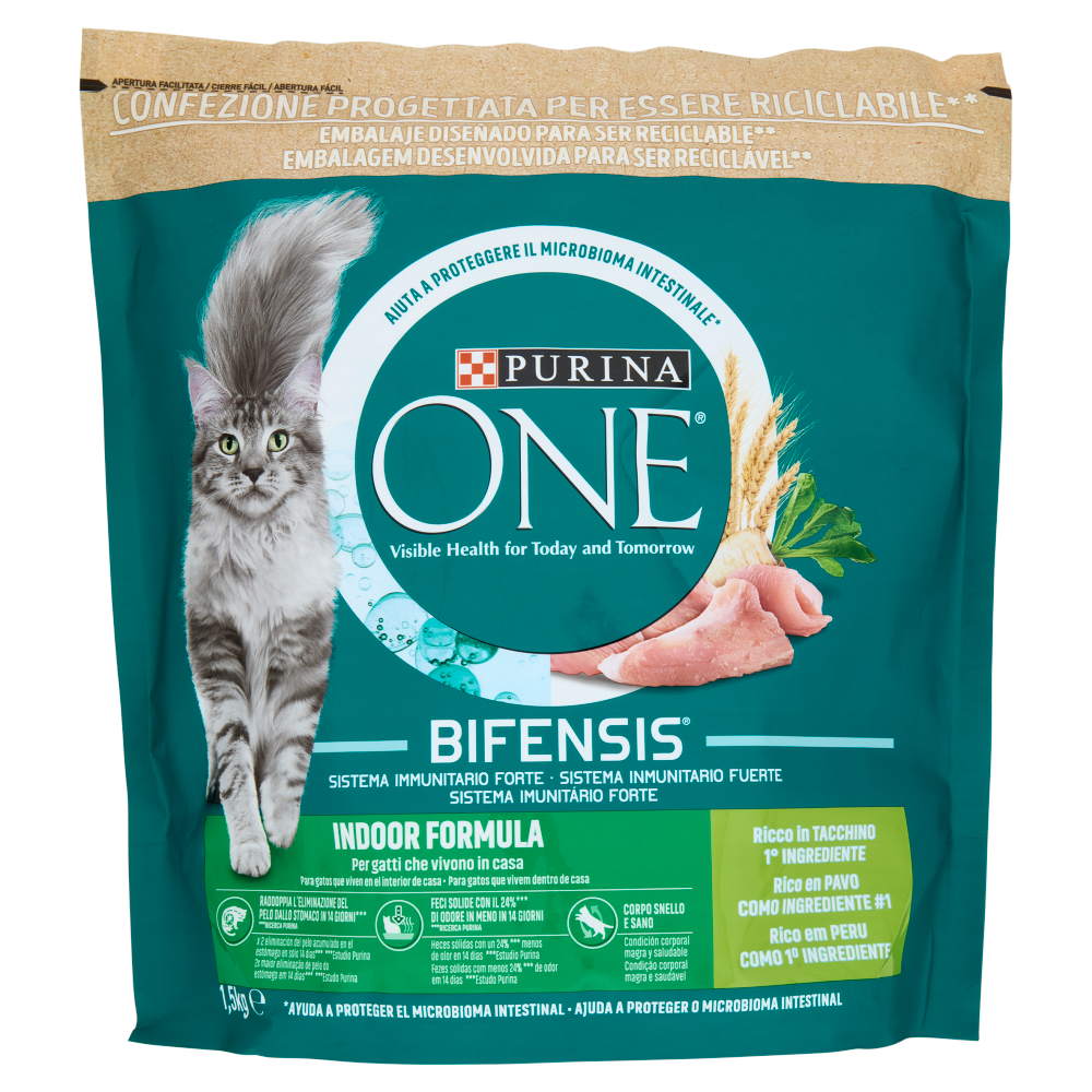 Purina ONE Bifensis Indoor Formula 1,5kg Tacchino