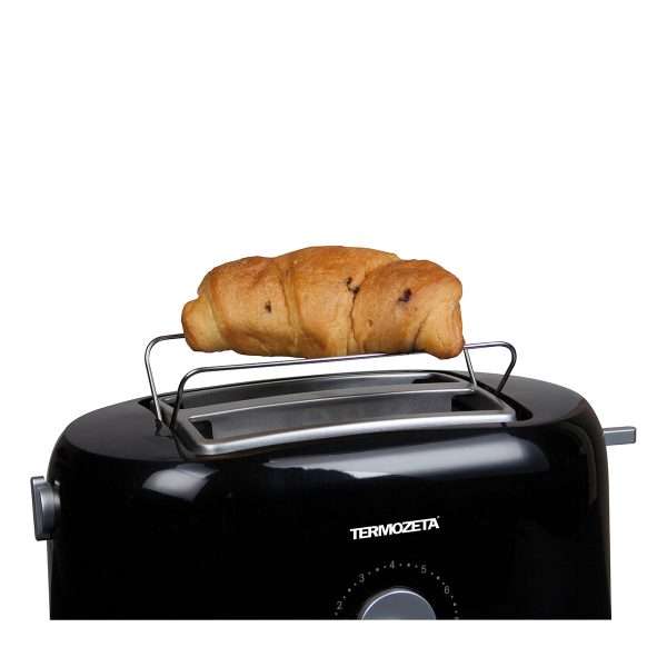 Termozeta 76034 7 2 fetta/e 870 W Nero, Acciaio inox