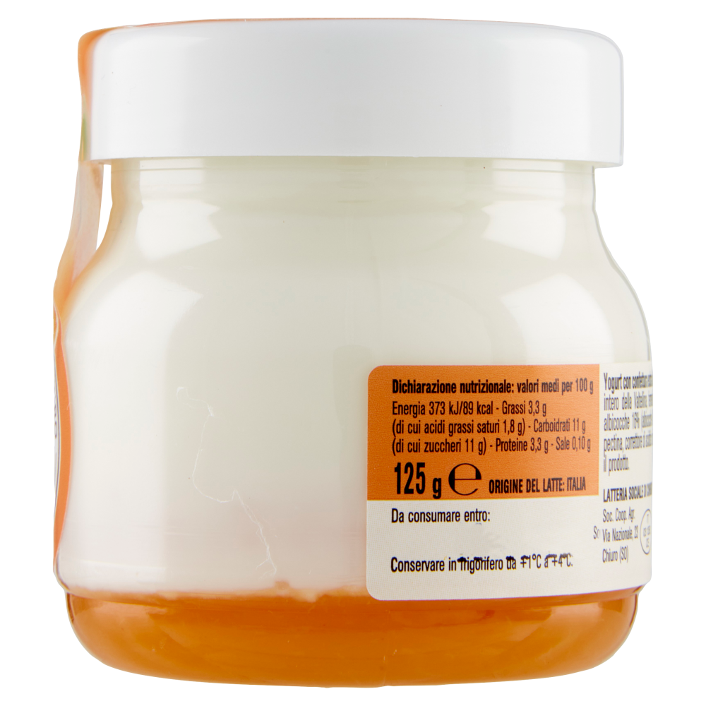 AlpiYò Yogurt di Valtellina Intero con confettura extra di Albicocca 125 g