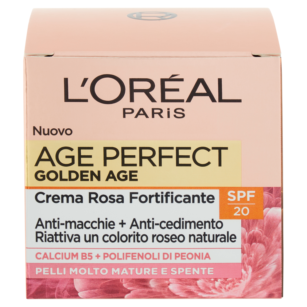 L'Oréal Paris Crema Viso Giorno Anti-età Age Perfect Golden Age, con SPF 20, 50 ml