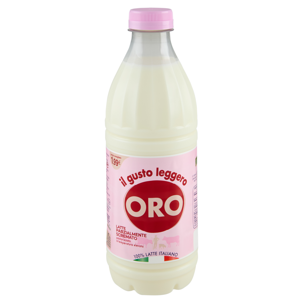Oro il gusto leggero Latte Parzialmente Scremato 100% Latte Italiano 1000 ml