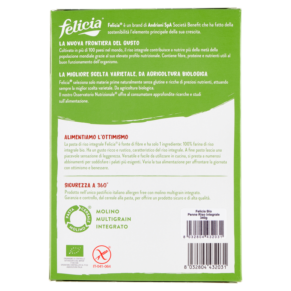 felicia Penne Riso Integrale Bio 340 g
