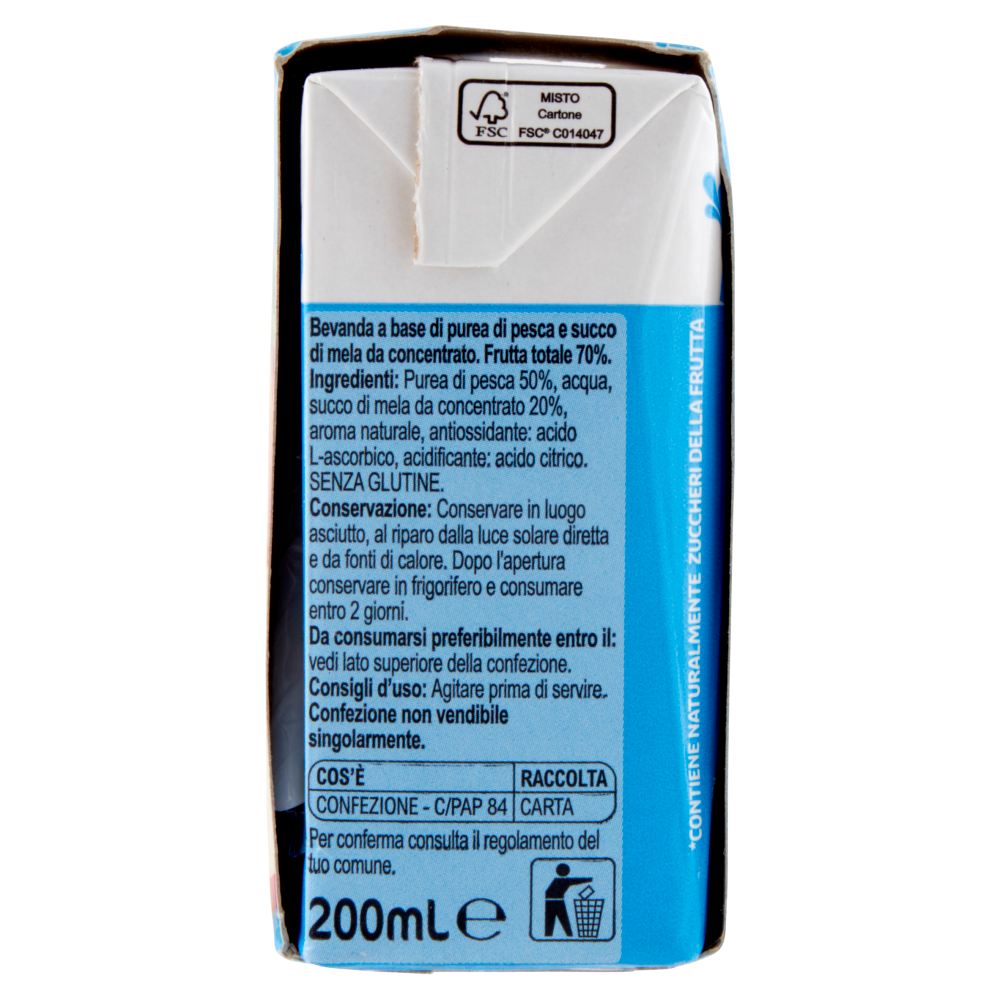 Carrefour Classic Bevanda Senza Zuccheri Aggiunti* Pesca con Mela 3 x 200 ml